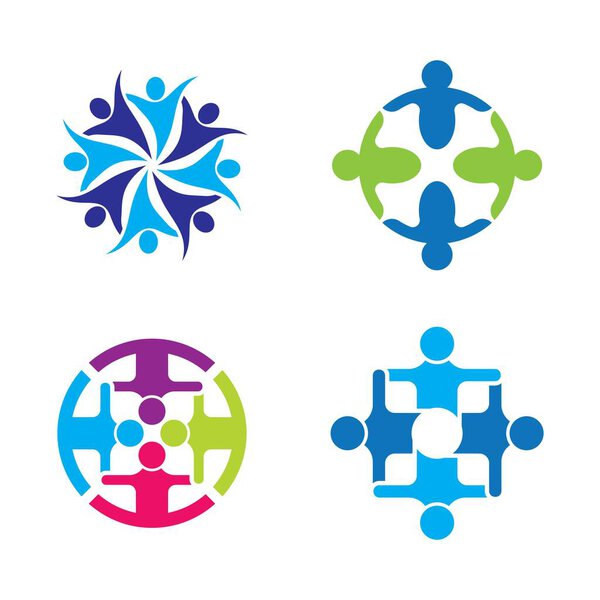 Community care logo images design illustration