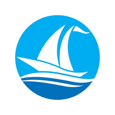 Gemi logo resimleri çizim tasarımını gezdir