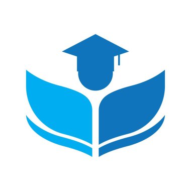 Eğitim logosu tasarımı vektör çizimi
