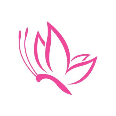 Güzellik kelebeği logo resimleri çizim tasarımı