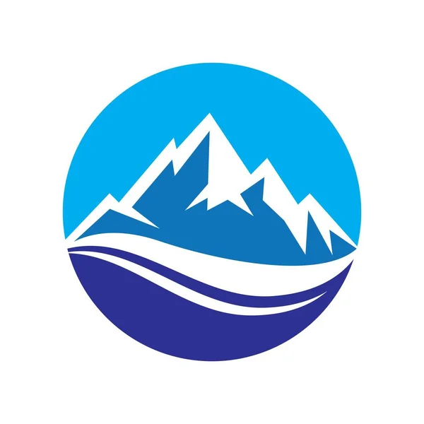 Munte Logo Imagini Ilustrare Design — Vector de stoc