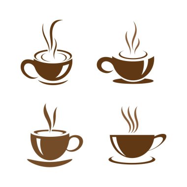 Kahve fincanı logo resimleri çizimi tasarımı