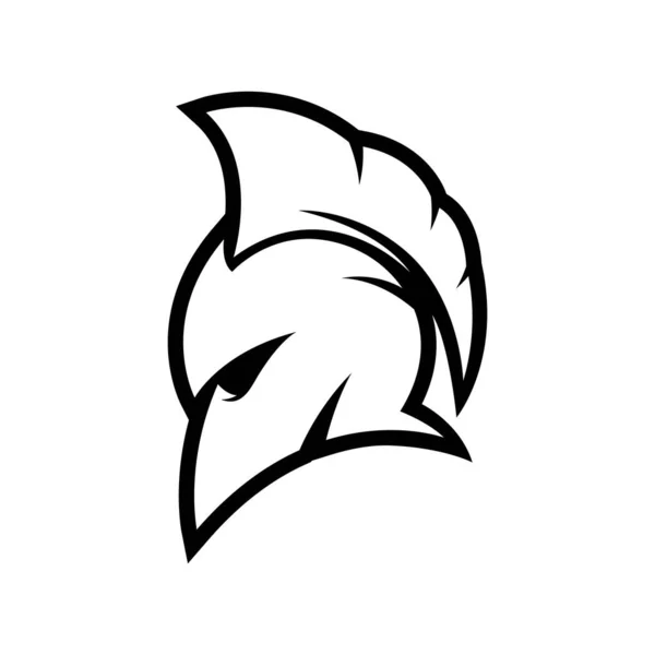 Spartan Helmet Logo Images Illustration Design — стоковий вектор