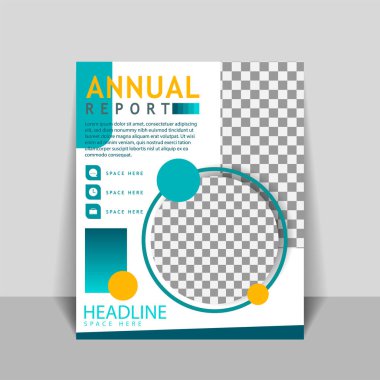 Yıllık raporlar, iş katalogları, dergiler, broşürler ve broşürler için kapak tasarımları. Broşür şablonu. Örtülü görüntü. Şablon Tasarımı