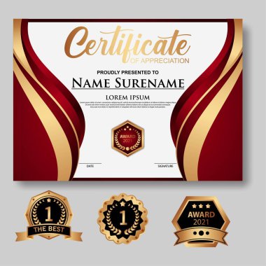 Profesyonel sertifika şablonu diploma tasarımı