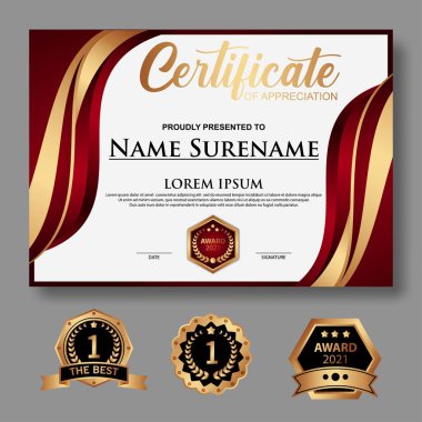 Profesyonel sertifika şablonu diploma tasarımı