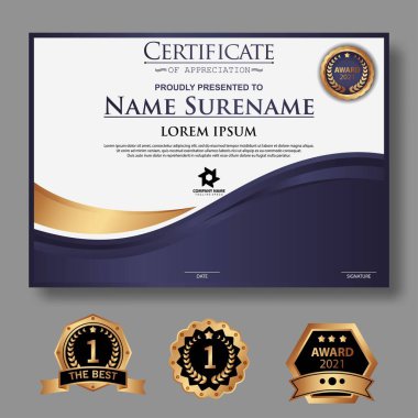 Profesyonel sertifika şablonu diploma tasarımı