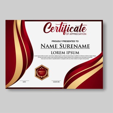 Profesyonel sertifika şablonu diploma tasarımı