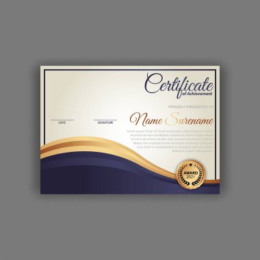 Profesyonel sertifika şablonu diploma tasarımı