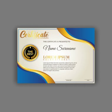Profesyonel sertifika şablonu diploma tasarımı