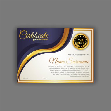 Profesyonel sertifika şablonu diploma tasarımı