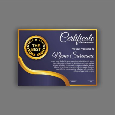Profesyonel sertifika şablonu diploma tasarımı