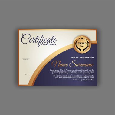 Profesyonel sertifika şablonu diploma tasarımı