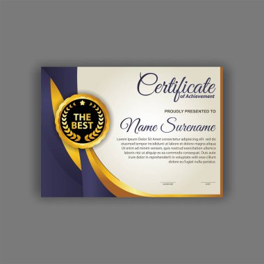 Profesyonel sertifika şablonu diploma tasarımı