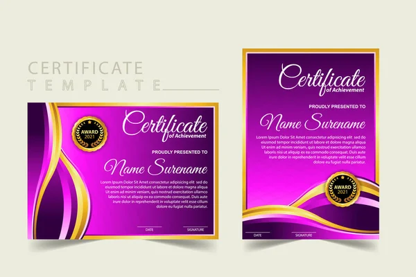 Premium Diplom Moderna Certifikat Mall — Stock vektor