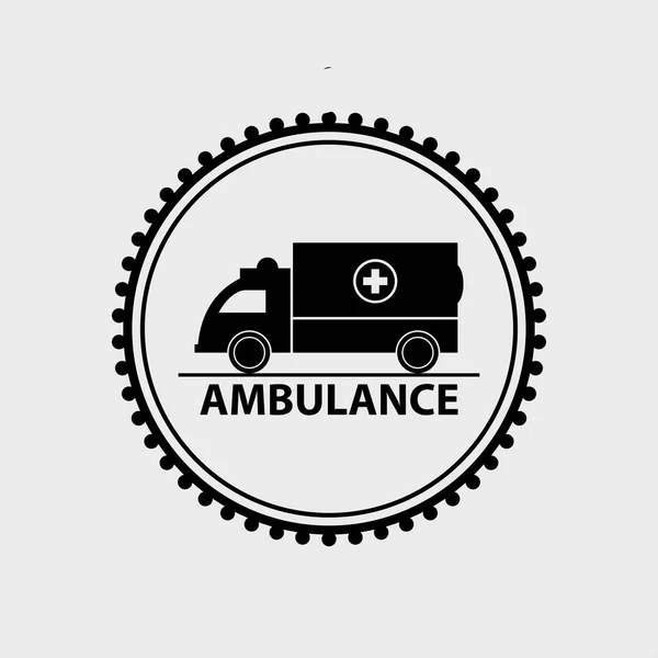 Platte Ambulance Pictogram Ontwerp Premievectoren — Stockvector