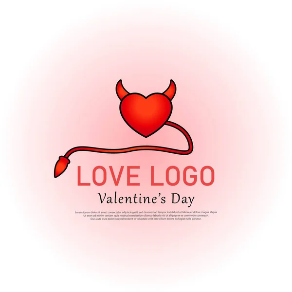 Wektor Ilustracji Miłości Lub Grafiki Logo Serca Idealny Wyświetlania Walentynek — Wektor stockowy