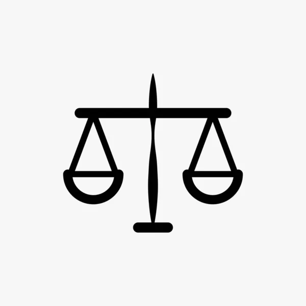 Justice Scale Icon White Background Grading Pictogram Scale Vector Illustration — Stock Vector