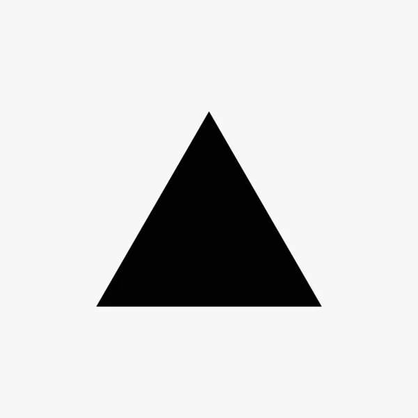 Fekete Háromszög Ikon Vektor Design Fehér Háttér — Stock Vector