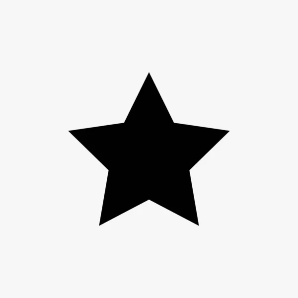 Schwarzer Stern Icon Vektor Entwurf Auf Weißem Hintergrund — Stockvektor