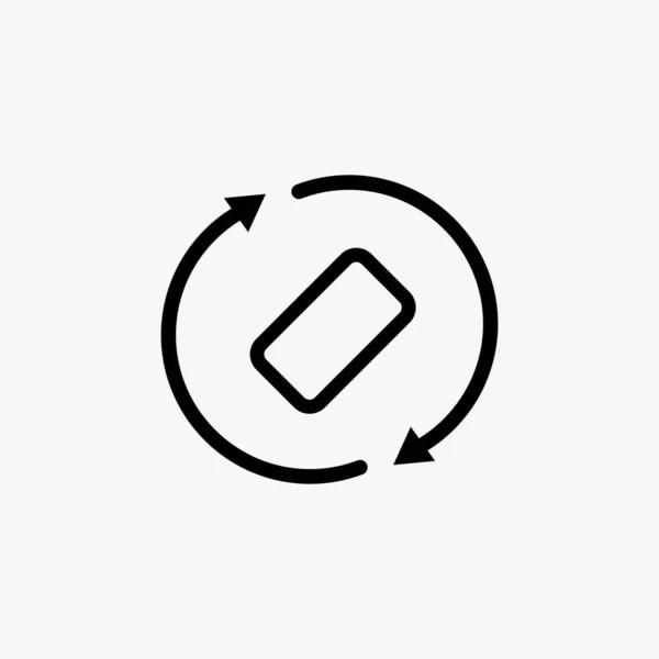 Plochá Ikona Cyklické Rotace Recyklace Obnovení — Stockový vektor
