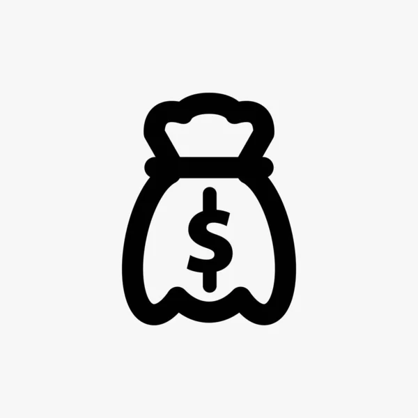 Geldsack Isoliert Symbol Vektor Illustration Design — Stockvektor