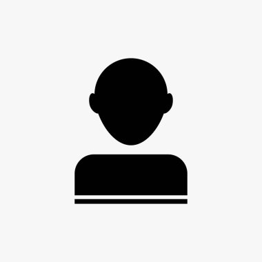 İnsanların ikonu, izole edilmiş. Beyaz arkaplanda düz tasarım