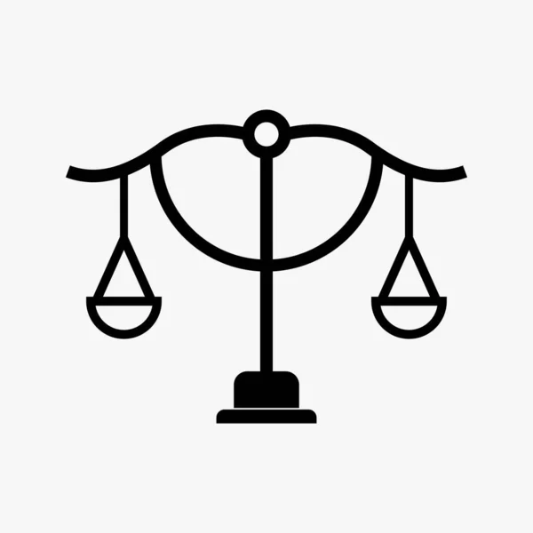 Icona Scala Giustizia Sfondo Bianco Classificazione Scala Pittogramma Illustrazione Vettoriale — Vettoriale Stock