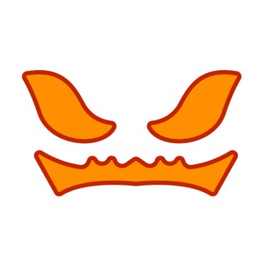 Kızgın canavar surat tasarım vektörü Cadılar Bayramı kutlaması için çizildi