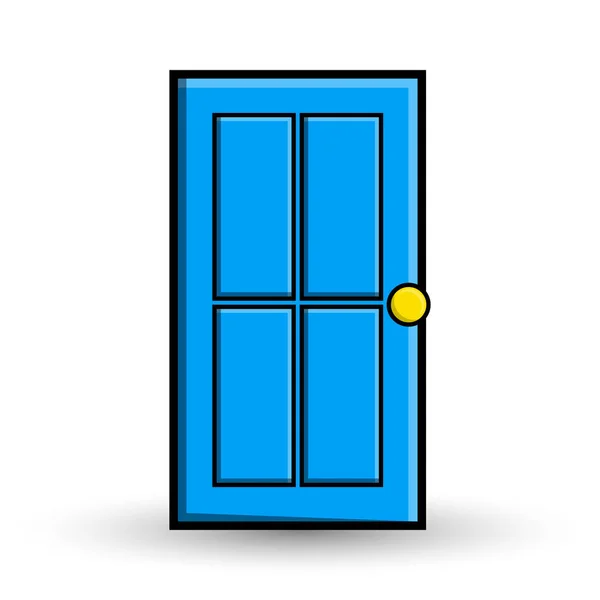 Closed Entrance House Rooms Doors Icons Realistic Vector Illustration Isolated — ストックベクタ