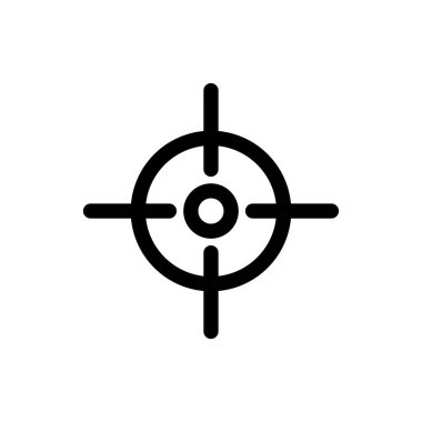 Beyaz arkaplanda hedef simgesi illüstrasyonu