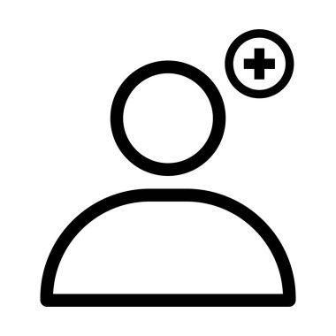 Kullanıcı simgesi veya logo izole edilmiş işaret vektör illüstrasyonu - yüksek kaliteli siyah biçim vektör simgeleri