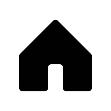 Ev simgesi veya logo izole edilmiş işaret sembolü illüstrasyonu - yüksek kaliteli siyah biçim vektör simgeleri