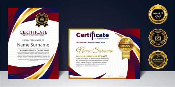 Modern Design Certificaat Lay Out Concept Eenvoudige Elegante Luxe Elegante — Stockvector