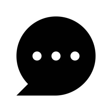 Sohbet simgesi veya logo izole edilmiş işaret vektör illüstrasyonu - yüksek kaliteli siyah biçim vektör simgeleri