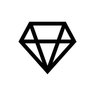 değerli taş simgesi ya da logo izole edilmiş işaret sembolü illüstrasyonu - yüksek kaliteli siyah biçim vektör simgeleri