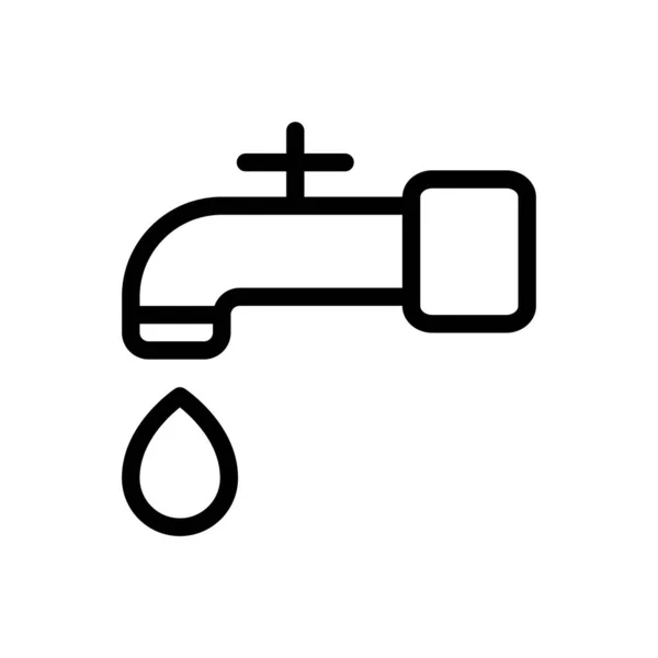 Icono Del Grifo Agua Logotipo Símbolo Signo Aislado Vector Ilustración — Archivo Imágenes Vectoriales