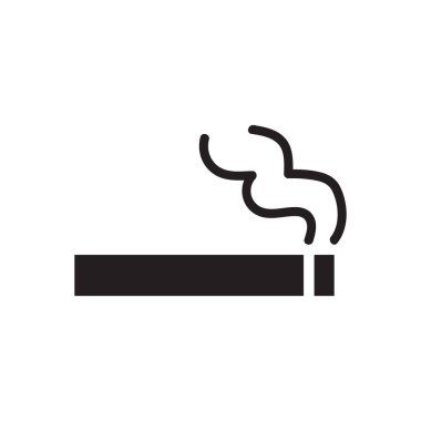 Sigara simgesi veya izole edilmiş sembol logo vektör illüstrasyonu - yüksek kaliteli siyah biçim vektör simgesi