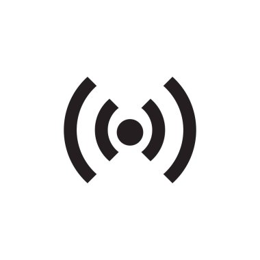 ağ sinyal simgesi. Kablosuz bağlantı işareti ve sembol vektörü.