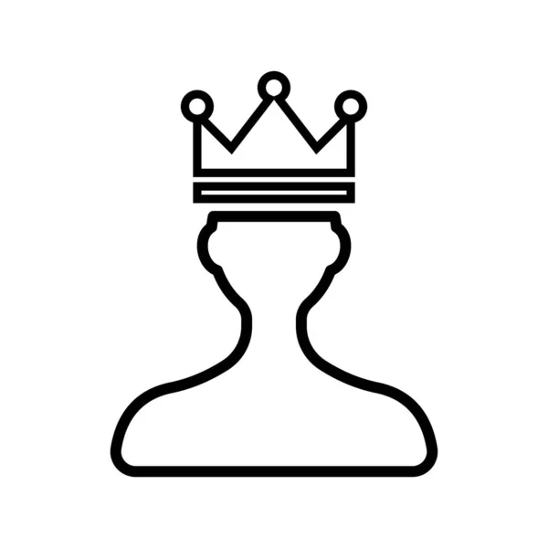 Een Koning Pictogram Geïsoleerde Symbool Logo Vector Illustratie Hoge Kwaliteit — Stockvector