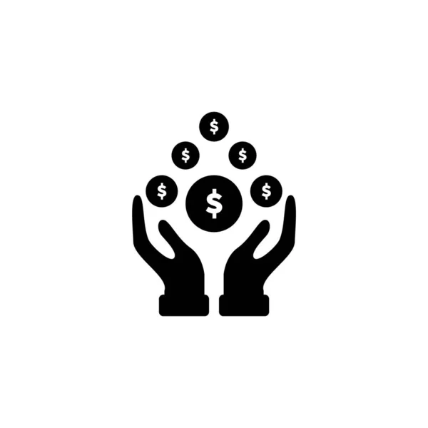 Εικονίδιο Εισοδήματος Μεμονωμένο Σύμβολο Εικονογράφηση Διάνυσμα Λογότυπο Υψηλής Ποιότητας Μαύρο — Διανυσματικό Αρχείο