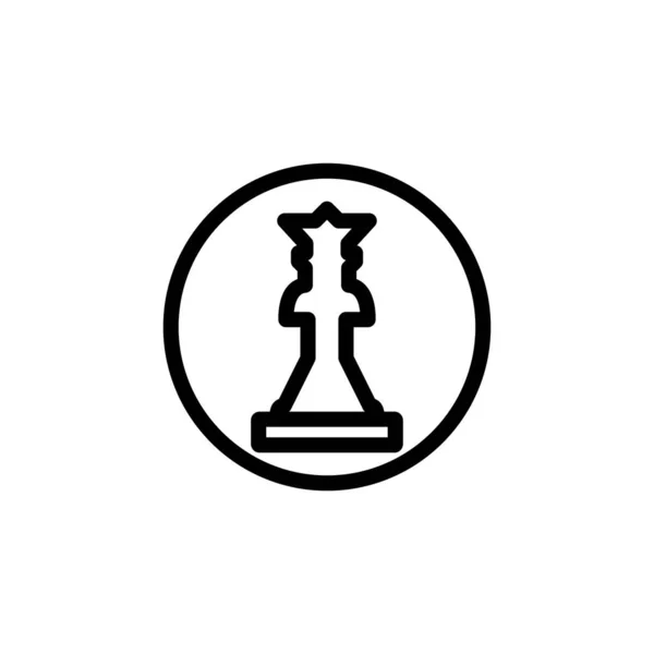 Schaken Pictogram Symbool Logo Vector Illustratie Geïsoleerd Hoge Kwaliteit Zwart — Stockvector