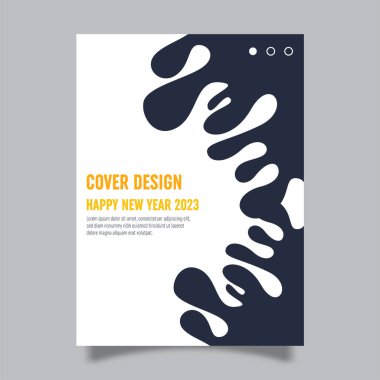 Vector book cover design template for new year celebration. Perfect for business promotions, presentation displays and book covers.