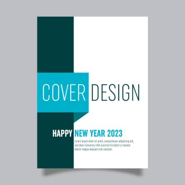Vector book cover design template for new year celebration. Perfect for business promotions, presentation displays and book covers.