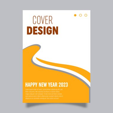 Vector book cover design template for new year celebration. Perfect for business promotions, presentation displays and book covers.