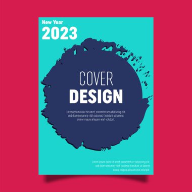 Vector book cover design template for new year celebration. Perfect for business promotions, presentation displays and book covers.