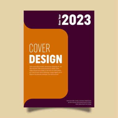 Vector book cover design template for new year celebration. Perfect for business promotions, presentation displays and book covers.