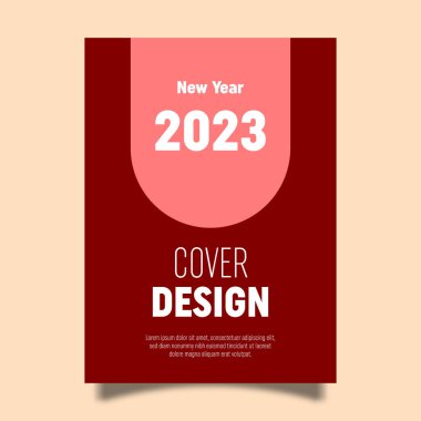 Vector book cover design template for new year celebration. Perfect for business promotions, presentation displays and book covers.