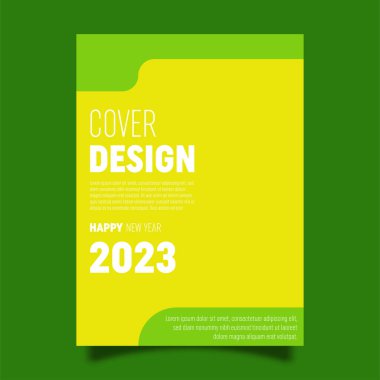 Vector book cover design template for new year celebration. Perfect for business promotions, presentation displays and book covers.