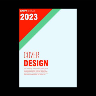 Vector book cover design template for new year celebration. Perfect for business promotions, presentation displays and book covers.